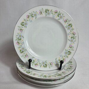 FOUR Johann Haviland Forever Spring Bread Plates White Floral Rim & Center